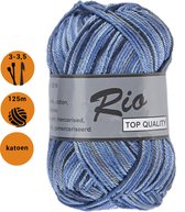 Rio Multi donker blauw - gemêleerd katoen garen - 5 bollen