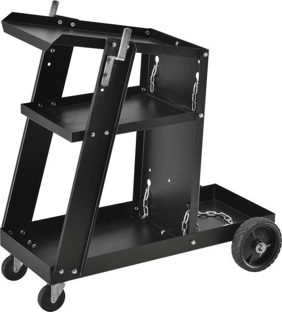 Wastrolley - 3 planken & waszak - 50 kg - roestvrij staal