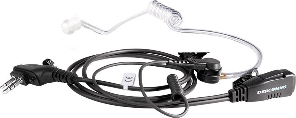 DerComms® Surveillance oortje voor Hytera PD405, PD415, PD485, PD505, TC446S, TC610, TC620