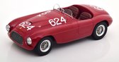 Het 1:18 Diecast-model van de Ferrari 166MM # 624 Winnaar van de Mille Miglia van 1949. De fabrikant van het schaalmodel is KK Scale.Dit model is alleen online beschikbaar.