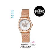 Mooi Q&Q dames horloge met leuke vlinder QZ93J011Y