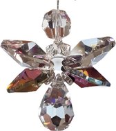 Geluksengel van Swarovski kristallen in de kleur VM , Virtual Medium ( Geluks engel , Beschermengel , Raamhanger , Raamkristal )