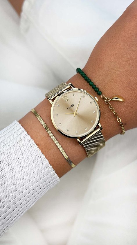 Montre Femme CLUSE Argentée Cadran Blanc - Occasion Résistant à L'eau 30m