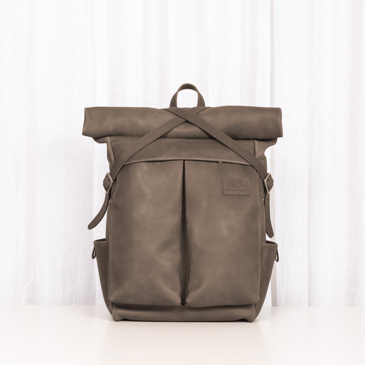 Flight Pack Leather Moss - Rugtas Backpack Leder Olijf Bruin