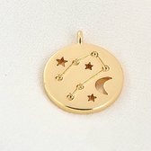 Sterrenbeeld 14k Vergulde hanger - Constellation 14k Gold Plated Pendant - Gemini/Tweeling