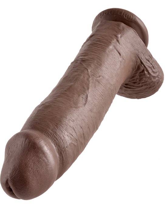Pipedream King Cock realistische dildo Cock - With Balls bruin - 12 inch
