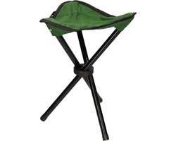Groene opvouwbare campingkruk/visserskruk - 38 cm - kampeerspullen - camping benodigdheden