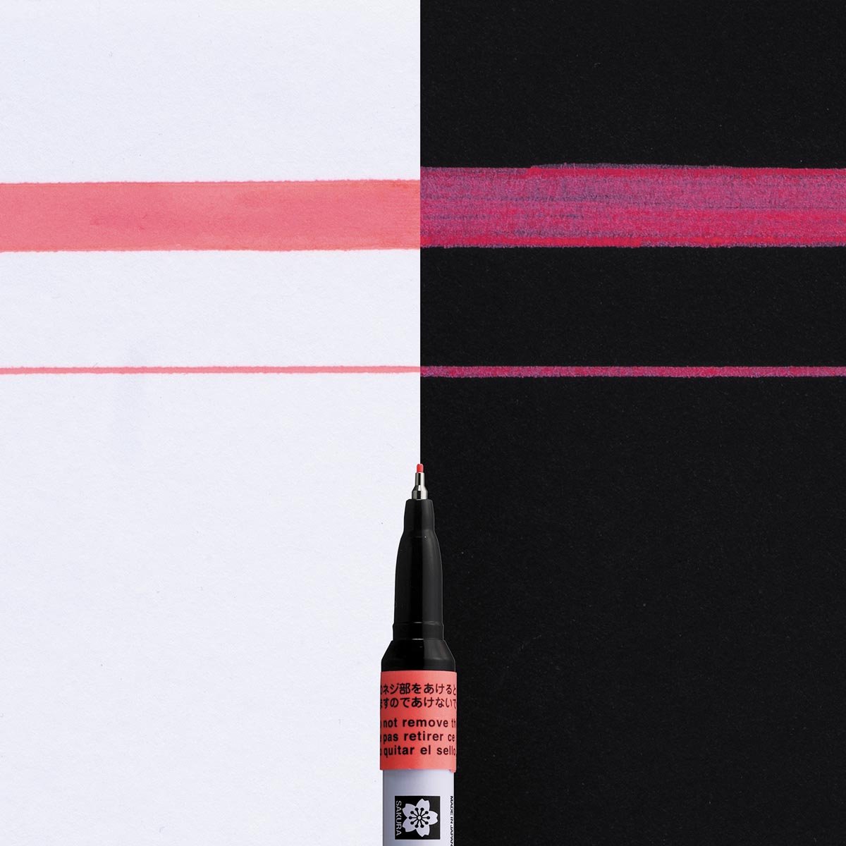 Marqueur permanent à pointe Fine - Rouge Fluo PEN TOUCH SAKURA