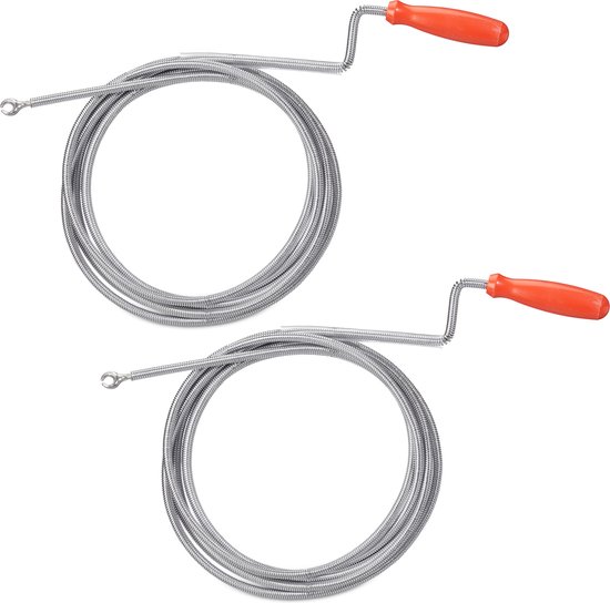 Nettoyeur Canalisation à Ressort | Pour évier, Douche, Toilettes | 10 Mm – Compatible Perceuse