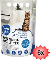 6x 5 litres Duvo+ Premium Fine Silica litière pour chat - 0