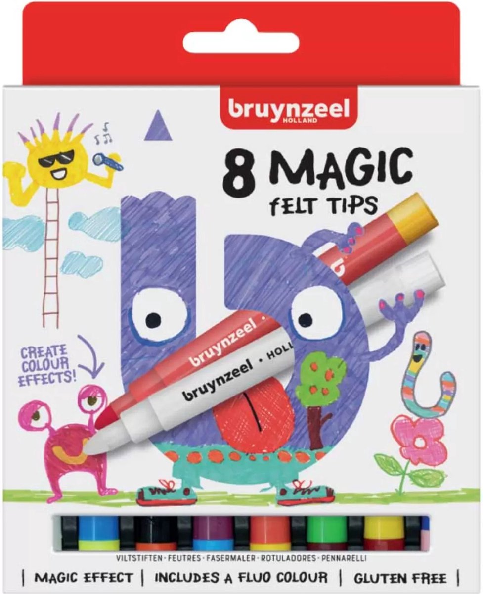 Bruynzeel Kids Magic viltstiften set 8 — afbeelding 8