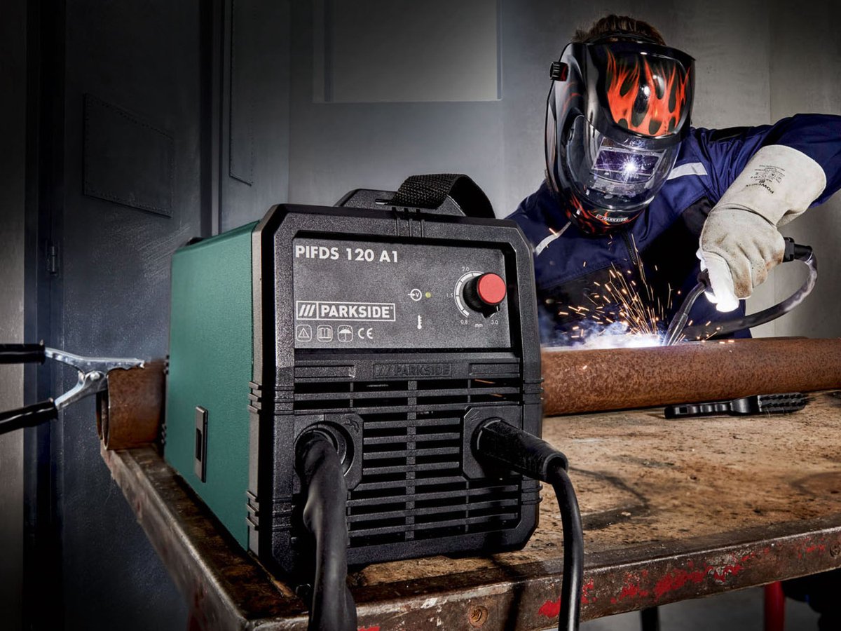 Parkside Inverter Vuldraad Lasapparaat - Lastechniek: lassen met gevulde draad - Lasstroom: 25-120 A - Vermogen: 230 V - Inverter technologie - Optimale lasresultaten - Ventilator koeling – foto 5