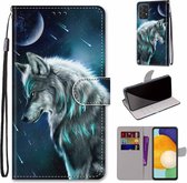 BookCover Hoes Etui geschikt voor Samsung Galaxy A53 Wolf