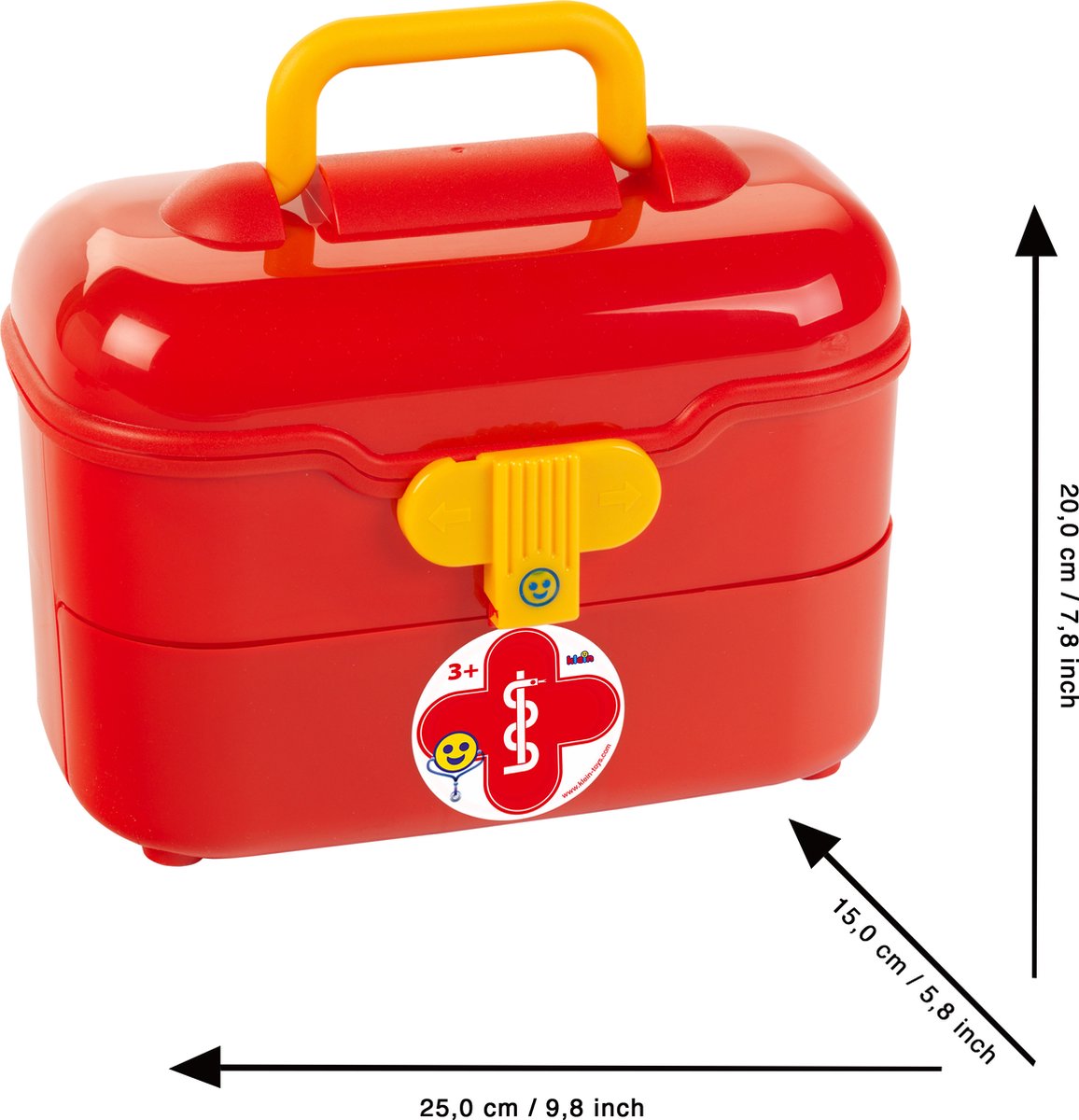 Klein Toys dokterskoffer - bloeddrukmeter, stethoscoop, thermometer, reflexhamer, injectiespuit, pincet, otoscoop, scharen, pleister - multicolor — afbeelding 2