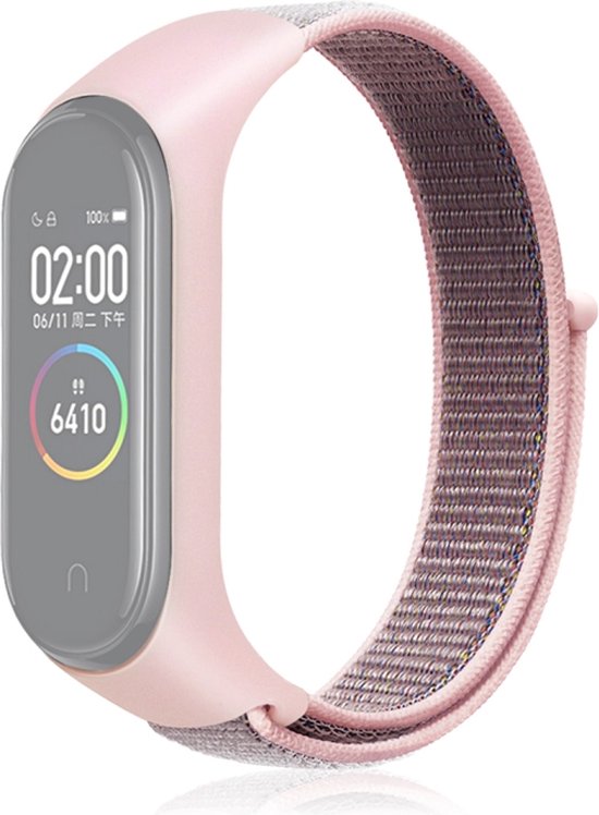 Foto: Nylon bandje roze geschikt voor xiaomi mi band 3 mi band 4