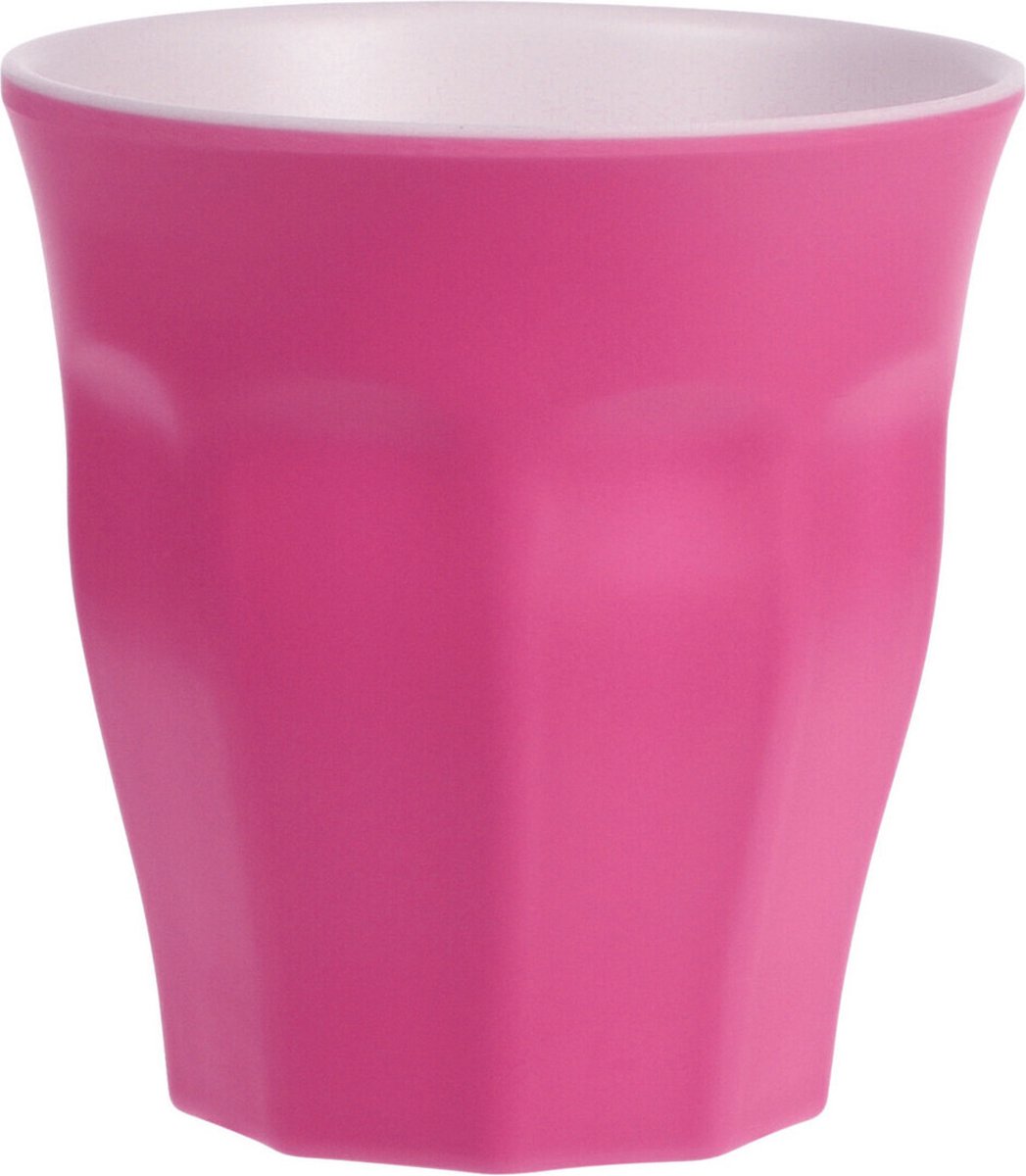 Set de 6 assiettes/tasses et bols petit-déjeuner incassables en  plastique/mélamine rose