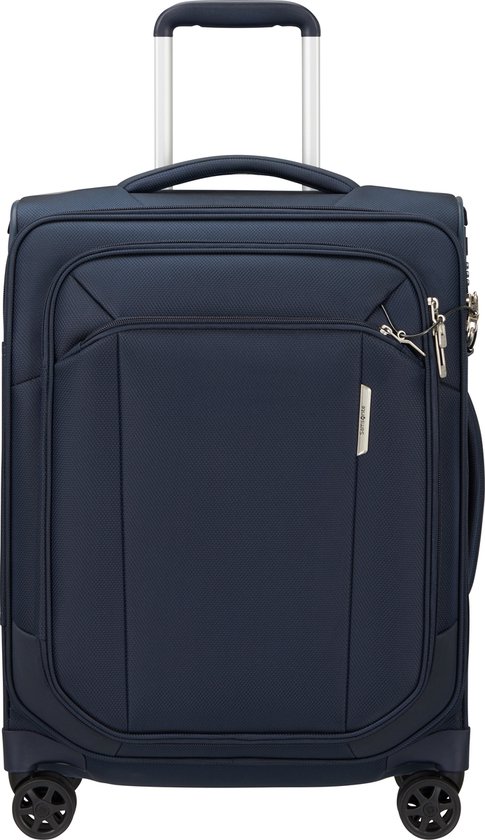 Samsonite Reiskoffer Met Laptopvak - Respark Spinner 55/20 Strict (Handbagage)- Midnight Blue - 43 l - 2.4 kg
