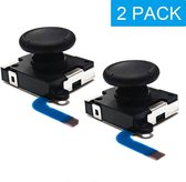 3D Analog Joystick Joy-Con Replacement Left/Right Repair Kit Thumb Sticks Sensor for NS Switch Joycon Controller and Switch Lite Console - 2 Pack （Black)