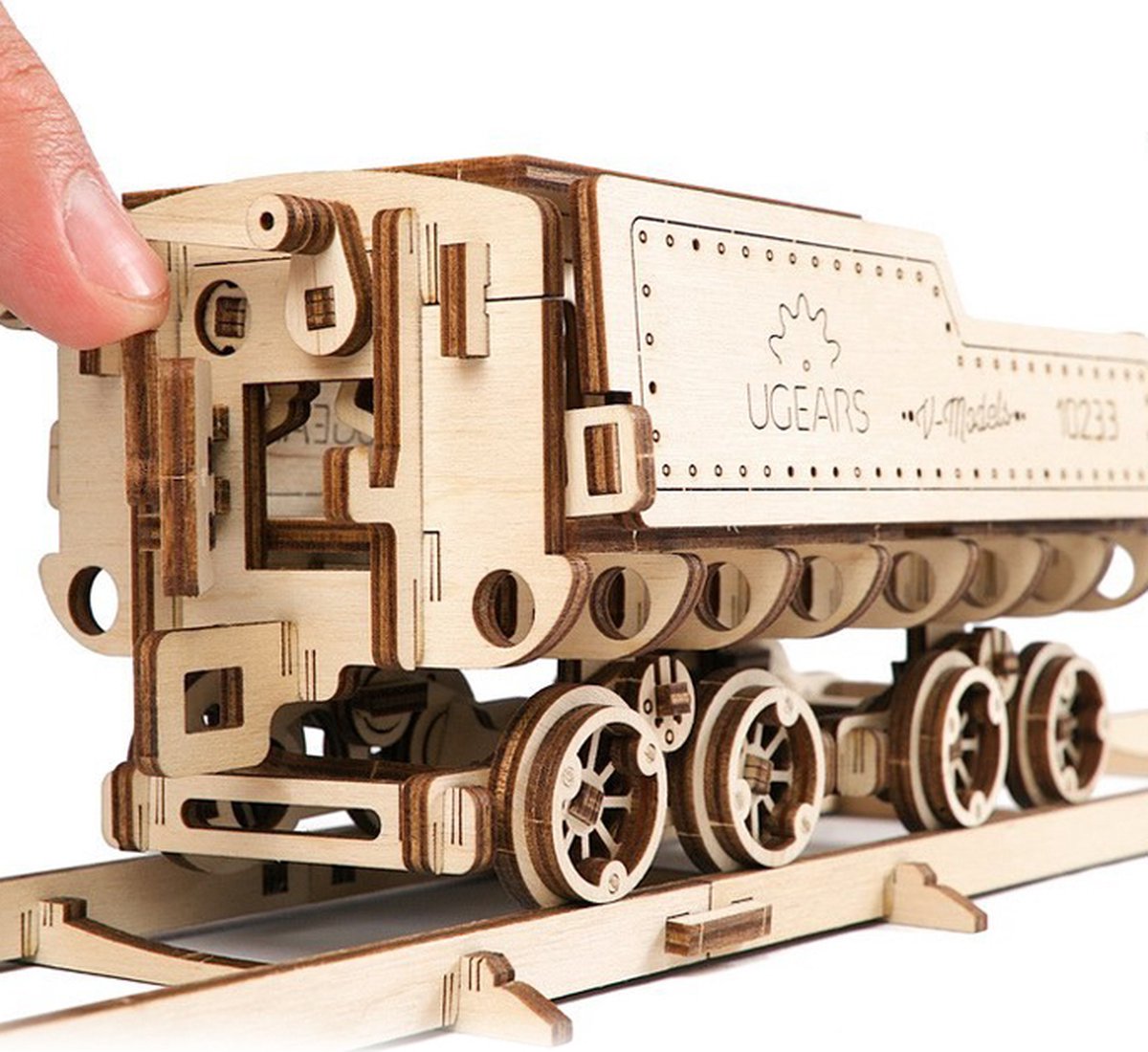 UGEARS Houten 3D Model - V-Express Stoomtrein — afbeelding 6