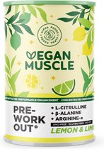 Vegan Muscle® - Pre Workout - Vegan Workout Booster - Lemon Lime - 300 g Powder