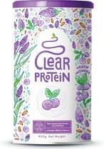 Verfrissend & transparant plantaardig proteïnen poeder – Blauwe bosbessen & lavendel – Clear Vegan Protein van gekiemde wilde rijst - suiker- en vetvrij - 400 gram poeder