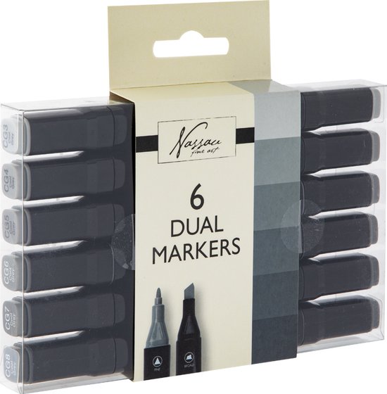 Nassau Fine Art Dual-tip Markers 12-set