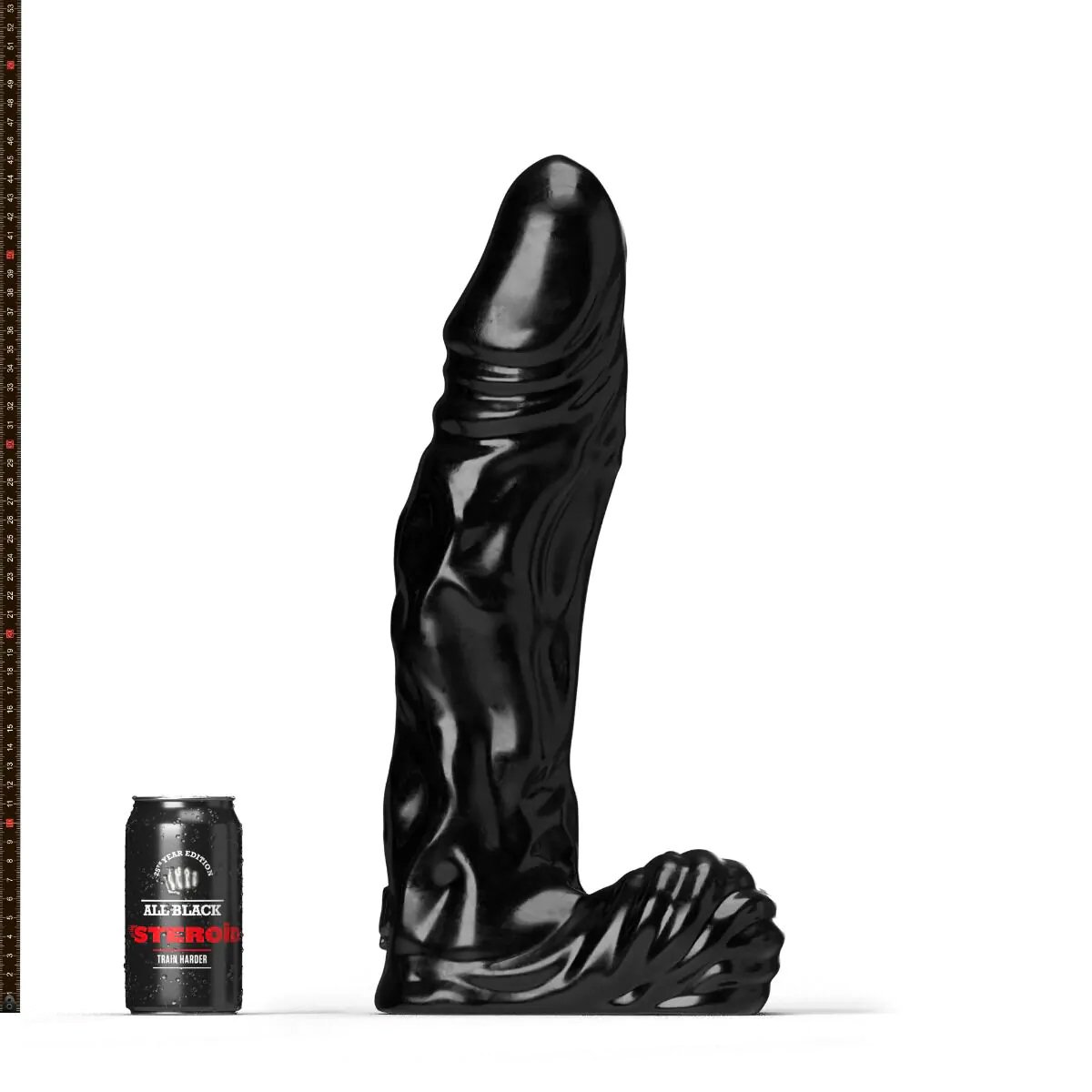 All Black Steroïd - The Referee Dildo - 46,5 x 18 cm - XXL Dildo - Mega Dildo