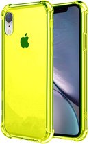 Smartphonica iPhone Xr transparant siliconen hoesje - Neon Geel / Back Cover geschikt voor Apple iPhone XR