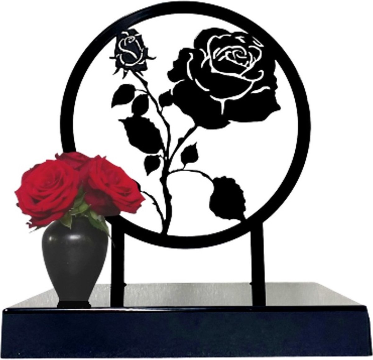 Urn Roos - inhoud 3L - geheel 2mm staal - gepoedercoat - exclusief design - kwaliteit