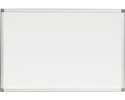 Office-Deals magnetisch whiteboard met aluminium lijst - 60x90cm - Gelakt staal - Inclusief afleggoot - Wit