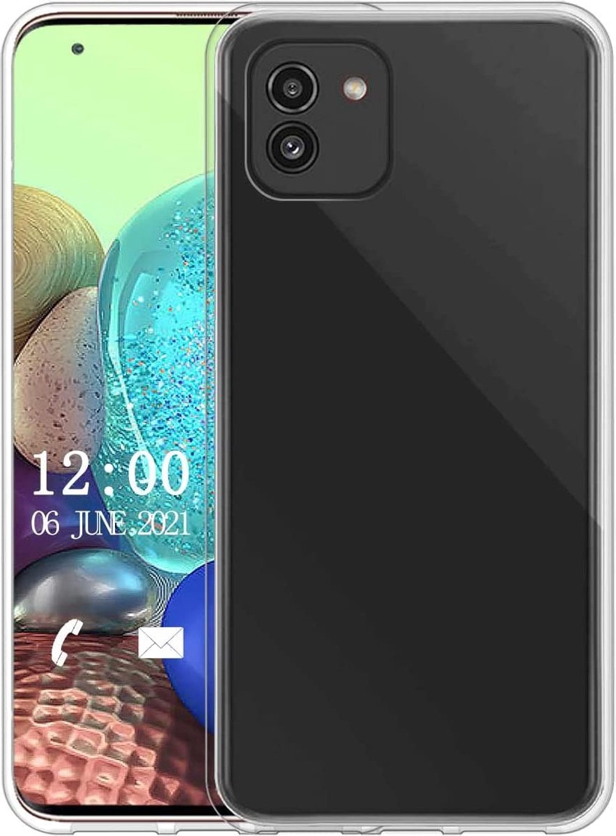 HB Hoesje Geschikt voor Samsung Galaxy A03 - Transparant - Siliconen Back Cover
