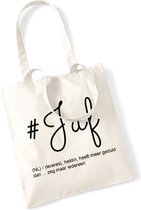 Cadeau Juf - Draagtas - Tote Bag - Juf