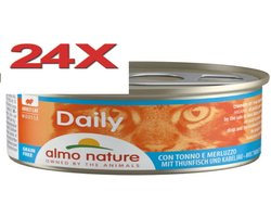 Almo Nature Dailymenu - Kattenvoer Blik - Mousse Tonijn & Kabeljauw - 24x85gr