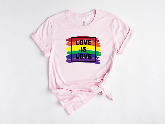 Lykke LGBTQ Unisex T-Shirt| Love is Love T-shirt| Pride | Rainbow | Maat XXL