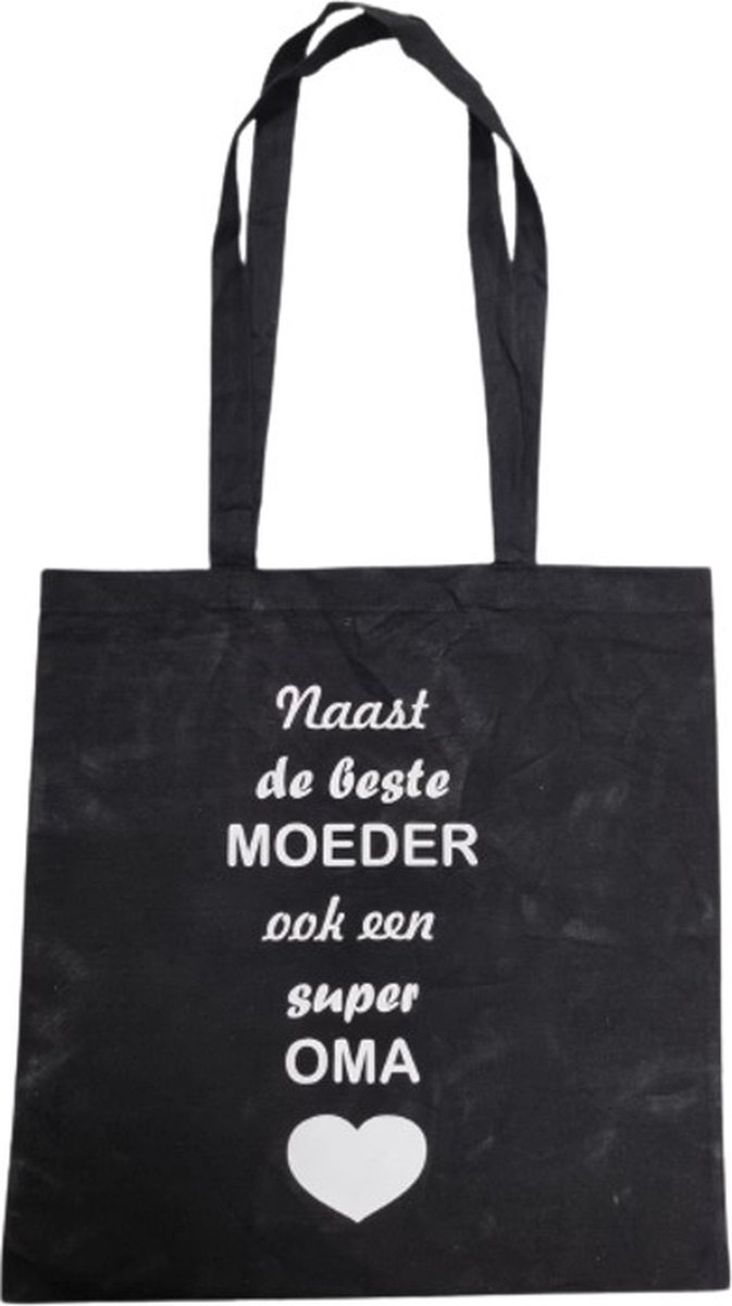 Katoenen tas voor Oma - Zwart