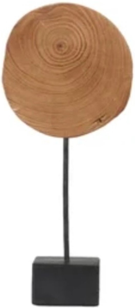 SLICE PAULOWNIA OP VOET BRUIN / ZWART 18 X 8 X 38 CM