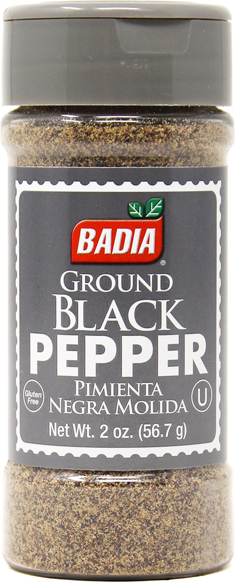 Badia Spices | gemalen zwarte peper | Ground Black Pepper | 56,7 gram