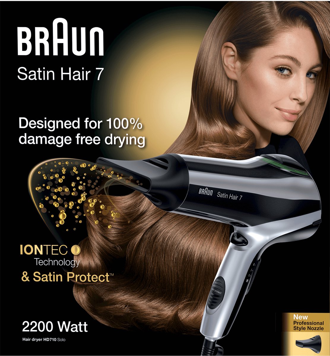 Braun Satin Hair 7 BRHD710E Föhn - 2200W - 3 temperatuurinstellingen - Coolshot — afbeelding 4