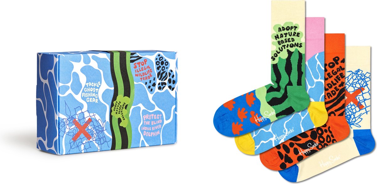 Happy Socks XWWF09 0201 Set Cadeau WWF 4 Pack Taille 41 46 bol