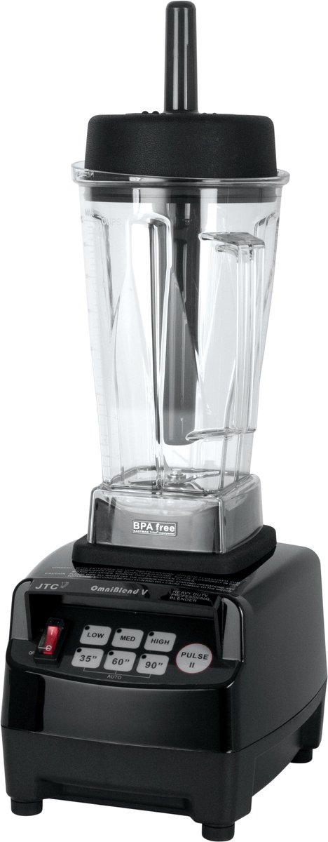 JTC Omniblend TM 800 Blender - Smoothie Maker - Krachtige Motor - 2.0 Liter - Ice Crusher - BPA Vrij - Zwart
