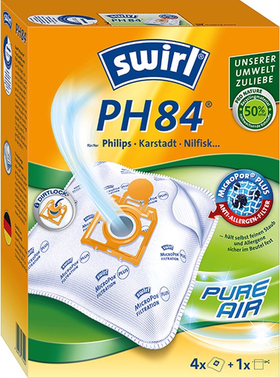 Pratica borsa PH84-Sacchetti per aspirapolvere in microfibra anti-allergico filtro motore per Philips Vision-Oslo