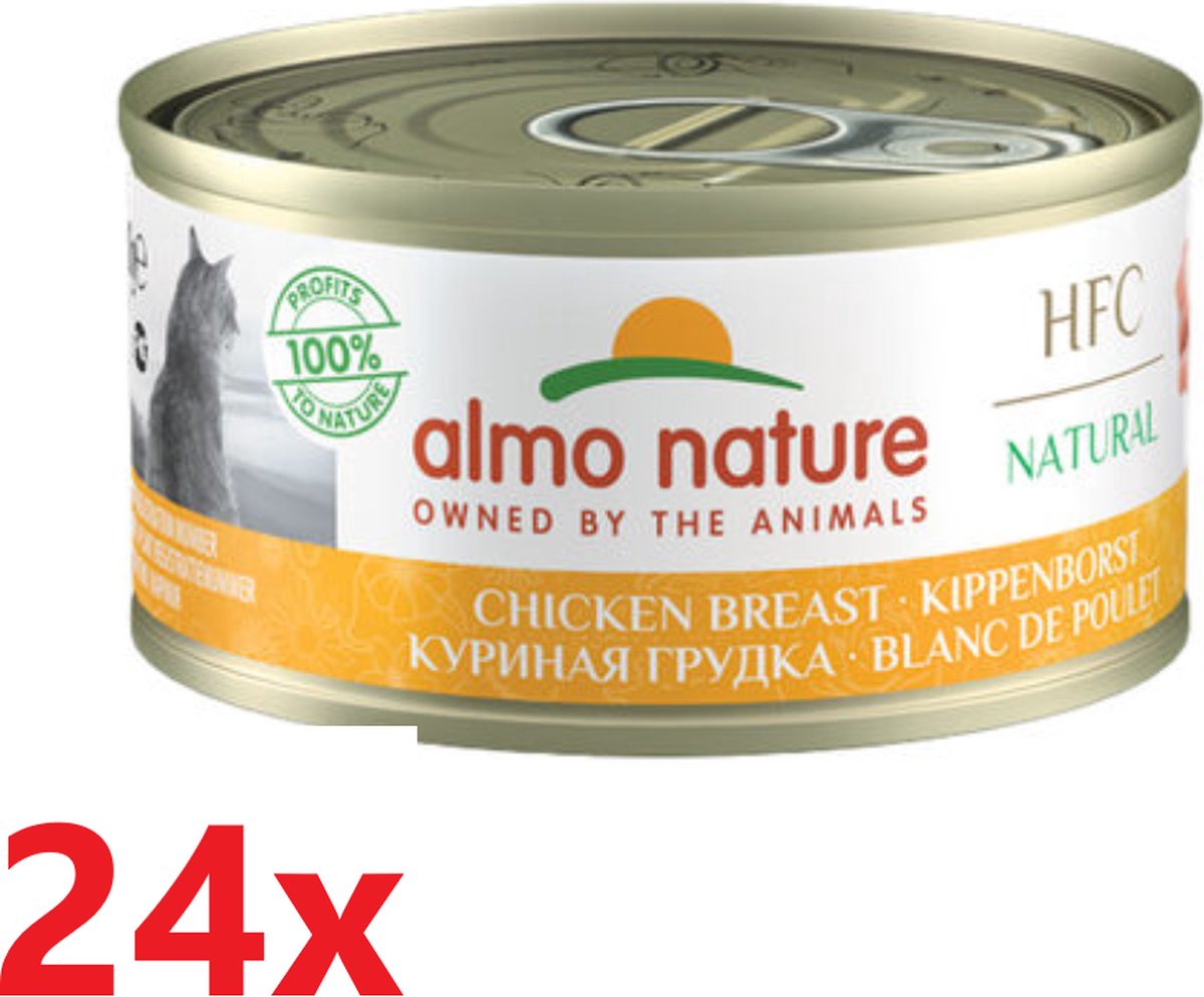 Almo Nature Blik - HFC Hondenvoer - kippenboutvlees - 24x95gr