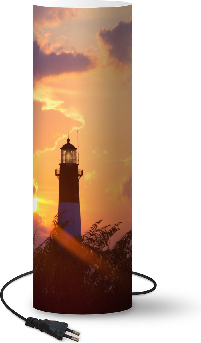 Lamp - Nachtlampje - Tafellamp slaapkamer - Vuurtoren - Zon - Gras - 60 cm hoog - Ø19.1 cm - Inclusief LED lamp
