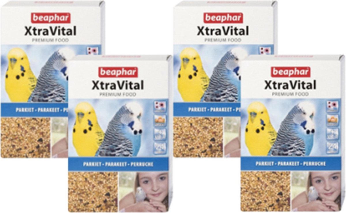 4x Beaphar XtraVital Parkiet- Vogelvoer - 1kg