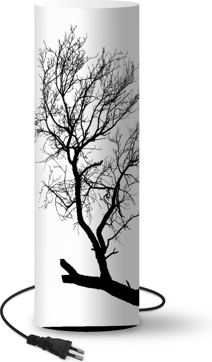 Lamp - Nachtlampje - Tafellamp slaapkamer - Silhouet van een boomtak - 50 cm hoog - Ø15.9 cm - Inclusief LED lamp
