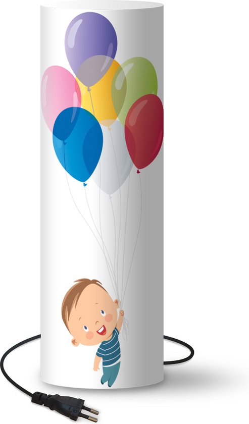 Lampe Ballon illustration - illustration d'un garçon avec des ballons -  hauteur 50 cm... | bol.com