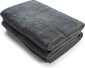 ARTG® Towelzz - AR036 - Douche - Badhanddoek - 100% katoen - 70 x 140 cm - Donkergrijs - Graphite - Set 2 stuks
