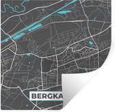 Muurstickers - Sticker Folie - Kaart – Plattegrond – Stadskaart – Bergkamen – Duitsland – Blauw - 120x120 cm - Plakfolie - Muurstickers Kinderkamer - Zelfklevend Behang XXL - Zelfklevend behangpapier - Stickerfolie