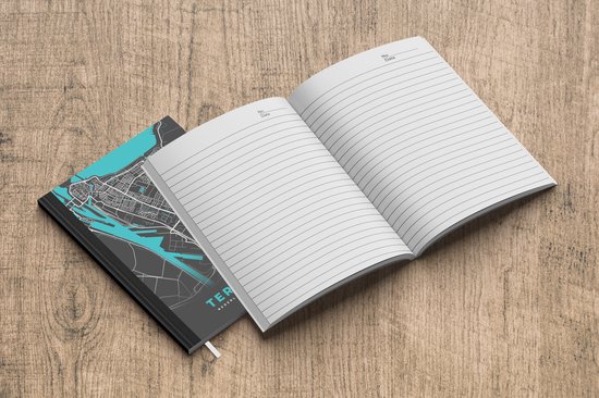 Carnet - Carnet - Plan de la ville - Terneuzen - Grijs - Blauw - Carnet - Format A5 - Bloc-notes - Carte