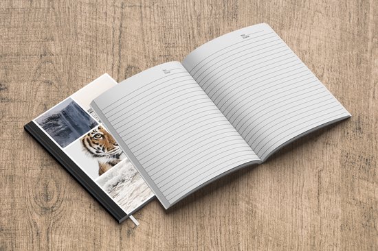 Carnet - Cahier - Tigre - Collage - Cascade - Mer - Carnet - Format A5 - Bloc-notes
